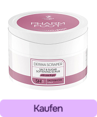 PHARM FOOT Derma Scraper weichmachendes Salz-Zucker-Fußpeeling 200 g